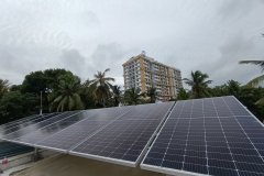 5 KWP ON GRID FOR COL. ABRAHAM JACOB@MANNANTHALA, TVM | PV MODULES : WAAREE 450 MONOPERC HALFCUT  & INVERTER : SOFAR